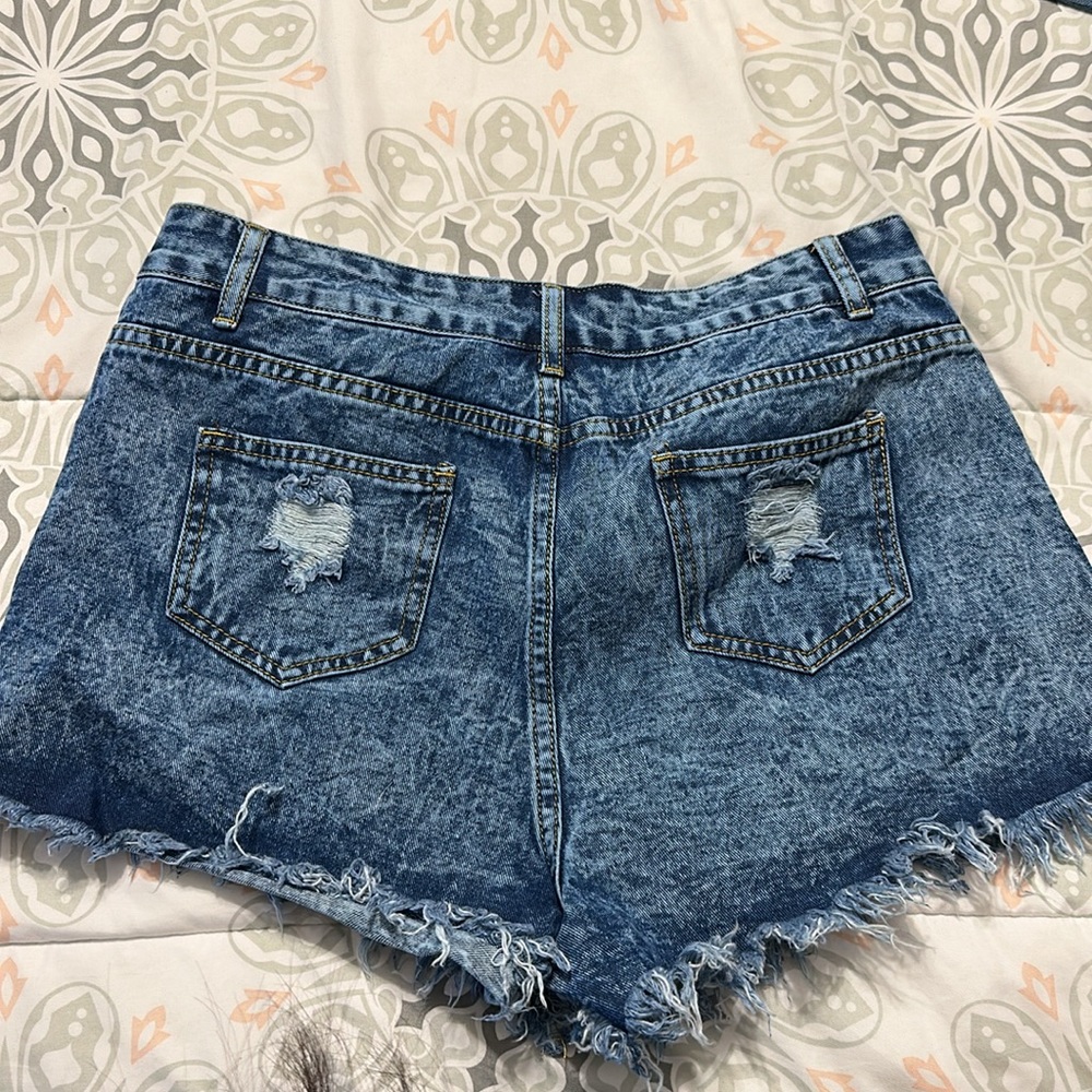 SHEIN High Wasited Jean shorts size XL/12 - Picture 2 of 3